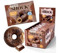 FitnesSHOCK Protein Donuts, Chocolate Flavor with Sprinkles - No Added Sugar, High in Fiber & Protein (12g/17%), Palm Oil-Free, Stevia-Sweetened, 9 Pack (70g each)