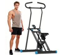 FitNexus Stair Stepper for Home Gym, 350lbs Vertical Climber Machine with LCD Display, Non-Slip Pedals & 350lb Capacity Compact Folding Cardio Exercise Climber (Black) (Black)