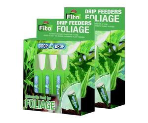 Fito Drip Feeder Foliage, Ready-to-Use, Healthy Leaf Growth, Balanced Nutrition, Easy Application, Long-Lasting, Ideal for Money Plant, Areca Palm, Snake Plant, Ferns & Peace Lily (Pack of 10)