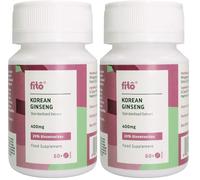 FITO Korean Ginseng 400mg 20% ginsenosides, 60 Tablets (Pack of 2)