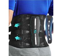 Fitomo Back Brace for Lower Back Pain Relief - Lumbar Support Belt with Carbon Fibre Splints & Ergonomic Design - Sciatica, Herniated Disc, Heavy Lifting, Posture Corrector for Men and Women