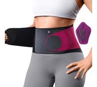 Fitomo Back Support Belt, 0.5mm Ultra-thin One-piece Seamless Yoga Fabric, Removable 3D Lumbar Pad and 3 Aluminum Bar Supports + 2 Soft Supports, Providing Lower Back Support for Men and Women