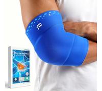 Fitomo Elbow Ice Pack, Reusable Hot Cold Therapy Wrap for Sports Recovery | Extra Thick Elbow Zone, Ice Silk Cooling Fabric, Flexible Gel Pack, Hands-Free Sleeve Design, Hot Cold Use