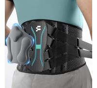 Fitomo Lumbar Support Back Brace, 3D Support Cushion, Ergonomic Support and Carbon Fiber Splints for Work, Sciatica, Posture