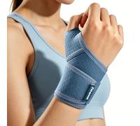 Fitomo Wrist Support with Soft-Touch Fabric, Breathable Compression Wrist Brace for Typing, Sport, Daily Wear, Adjustable Wrist Strap for Mild Carpal Tunnel, Tendonitis, Arthritis & Sprains, S/M