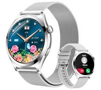 Fitonme Smart Watches for Women (Answer/Make Calls), 1.27" HD Curved Display Smart Watch with Heart Rate SpO2 Sleep Monitor, 120+ Sports Modes IP68 Waterproof Fitness Watch, Android iOS (Silver)