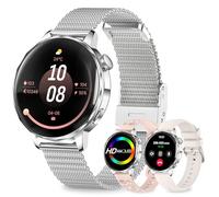 fitonyo Smart Watches for Women,1.27" High Clear 3D Curved Smart Watch with Bluetooth Calls,HR/Steps/Calories/BP/Sleep Monitor,120+ Sports IP68 Activity Tracker Android&iOS Silver