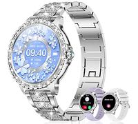 fitonyo Smart Watches for Women Diamonds (Answer/Make Call),1.32''Touchscreen Smart Watch for Android iOS with Heart Rate/Sleep/BP,Smart Watch for Android Phones With AI Voice,3 Bling Straps