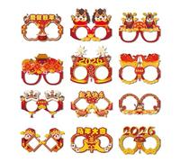 Fitooles 6/12Pcs New Year Countdowns Glasses Sparkling Smooth Front Party Accessories For Family Photos Gatherings Novel Design Festival Parties Glasses