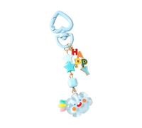 Fitooles Fashion Beaded Cloud And Star Key Holder Metal Decoration Bag Pendant Fashion Keychain Practical Gift For Friend Star Bead Bag Accessory
