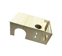 Fitooles MultiFunctional Pet Hideouts House with Integrated Feeding Station and Water Dispenser for Small Animal Chinchillas Small Pet Hideouts