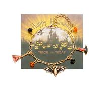 Fitooles Multifuntional Horror Themed Chain Bracelet Fashion Wrist Accessory Alloy Texture Suitable for Everyday Wear Spooky Bat Jewelry