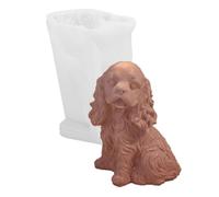 Fitooles Realistic Pug Shaped Silicone Dog Mold Practical Plaster Craft Dog Shape Decorations Mold for Craft