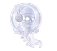 Fitooles Silicone Mold Long Bearded Skull Mould Unique Epoxy Resin Halloween Jewelry Making Molds