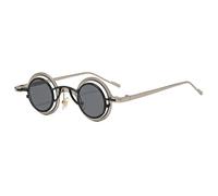 Fitooles Trendy Round Metal Sunglasses With Light Weight Comfortable Sun Protecting For Men Women Unisex Travel