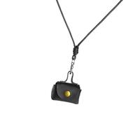 Fitooles Vintage Sturdy Leather Necklace Pouches for Earphone and Coin Storage Small Long Designs for Fashionable Women