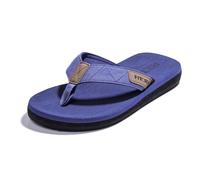 FITORY Mens Flip Flops Beach Thongs Outdoor Comfort Pool Slippers Adult Shoes Blue Size 14 UK