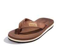 FITORY Men's Flip Flops Thongs Comfy Sandals Beach/Pool Lightweight Summer Shoes 6-12, UK10 MEN, Tan