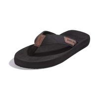 FITORY Men's Flip Flops Thongs Lightweight Sandals Comfy Summer Shoes for Beach/Pool Size 6-12 (Black 7 UK)