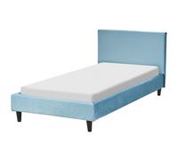 Bed Velvet FITOU 90 x 200 cm (EU Single) Light Blue