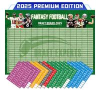 FITPEAK 2025 Fantasy Football Draft Board Kit - Extra Large Set with 528 Player Labels