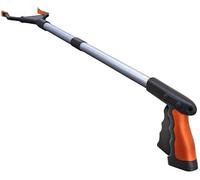 FitPlus 2024 Upgrade PowerGrip T9, Grabber Reacher Tool, Wide Jaw, Foldable, Steel Cable, with 96 Grip Points for Firm Grip, Magnet Orange, 32 Inch (Pack of 1)