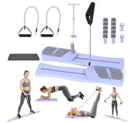 FitRepa Split Type Pilates Reformer Machine Foldable Pilates Board Set at Home, Automatic Rebound Ab Roller Board for Men and Women - Ideal for Core Strength and Abdominal Training