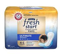FitRight Fresh Start Postpartum and Incontinence Pads for Women, Ultimate Absorbency (30 Count) Bladder Leakage Pads with The Odor-Control Power of ARM & Hammer (30 Count, Pack of 1)