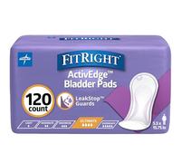 FitRight Incontinence Bladder Control Pads, Ultimate Absorbency, 5.5" x 15.75", 10 Count (Pack of 12)