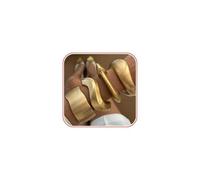 FITRISING Chunky Gold Cuff Bracelets for Women - 4Pcs Vintage Geometric Bangle Set, Matte Gold Wide Punk Hinged Bracelets, Sculptural Statement Jewelry for Women