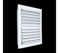 Fits 12x12 Duct Opening Aluminum 2-Way Adjustable Air Supply Grille by Handua | Curved Blade Register Vent Cover for Sidewall & Ceiling | White | Outer Size: 13.75" X 13.75"