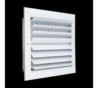 Fits 12x8 Duct Opening Aluminum 2-Way Adjustable Air Supply Grille by Handua | Curved Blade Register Vent Cover for Sidewall & Ceiling | White | Outer Size: 13.75" X 9.75"