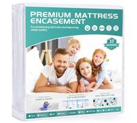 Fits 16/17/18/19 Inch Deep 60" x 80" Queen Mattress Protector, Zippered WINKAURA Waterproof Mattress Pad Cover Washable Breathable Premium Terry Cloth Top Fabric