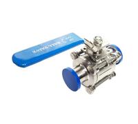 Fits 19/25/32mm Pipe OD x 1.5" Tri-Clamp Full Port 3 PC Ball Valve SUS304 Stainless Steel Homebrew Beer(SUS316L,25mm)