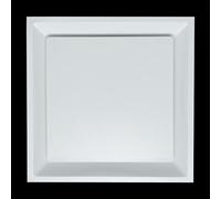 Fits 24x24 Steel T-Bar Drop Ceiling Grid | 2x2 Feet Lay in Steel Air Supply Diffuser with Round 10" [Neck Size] by Handua | Flat Plate Plaque Diffuser | White