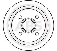 Rear Brake Drum A.B.S. 2739-S for Vauxhall/Opel Combo/Tigra/Corsa/Corsa/Tigra (0
