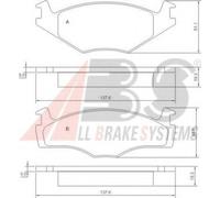 A.B.S. 36536 Brake pad set