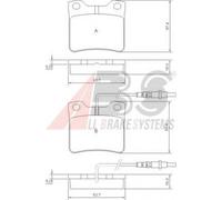 ABS All Brake Systems - Brake Pad Set - 36683 - for Peugeot 406, 406 Estate, 406 Coupe, 605, 607