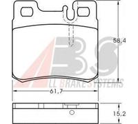 A.B.S. 36687 Brake pad set