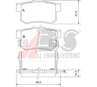 A.B.S. 36712 Brake pad set