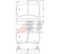 Brake pads 36726 A.B.S. for MAZDA KIA