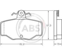 A.B.S. 36741 Brake pad set