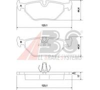 ABS All Brake Systems Brake Pad Set 36908 - Disc Brake for BMW Alpina
