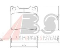 Brake pads 36975 A.B.S. for PEUGEOT 406 406 Estate 406 Coupe 806 607