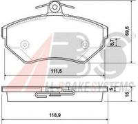 ABS All Brake Systems Brake Pad Set 37011 Disc Brake for VW SEAT