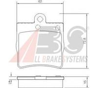 Brake pads 37021 A.B.S. for MERCEDES-BENZ CHRYSLER