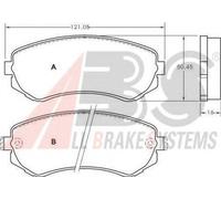 A.B.S. 37082 Brake pad set