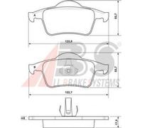 ABS All Brake Systems Brake Pad Set 37098 - Disc Brake - Fits Volvo V70 S80 XC70