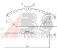 ABS All Brake Systems Brake Pad Set 37138 - Disc Brake for Renault