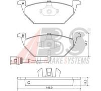 Brake pads 37155 A.B.S. for SEAT VW SKODA AUDI